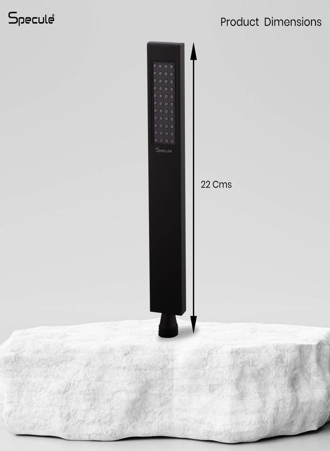 Specule, SS304 Black Hand Shower Set for Bathroom | Handheld Shower Head with Easy Clean Rub-It Nozzle System | Polished Finish | Durable & Stylish Shower Solution - Image 2